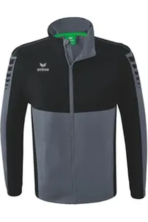 Erima Trainingsjacke Six Wings Jacke Mit Abnehmbaren Ärmeln grau|schwarz 3XL