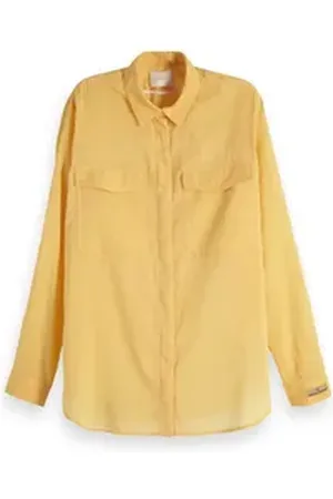 Scotch&Soda Blusenshirt Damen Bluse Cotton Button Up 149768 gelb S