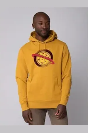 wat? Apparel Hoodie Pizza Planet gelb XXL