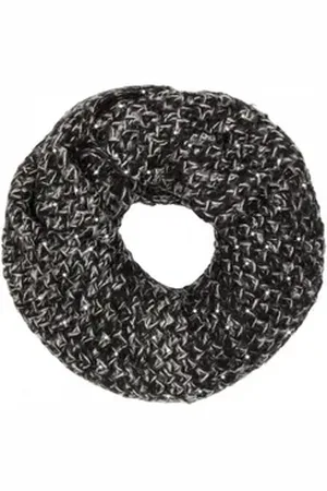 CASPAR Loop SC406 eleganter Damen Strick Loop Schal schwarz