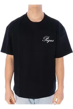 PEQUS T-Shirt T-Shirt Handwritten Logo schwarz L