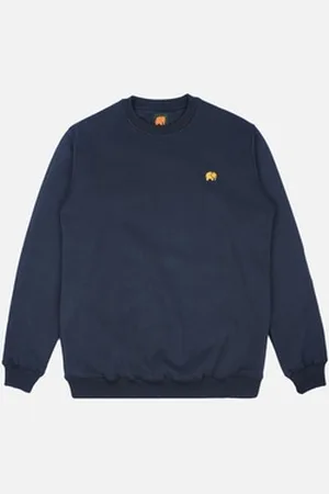 TRENDSPLANT Rundhalspullover Organic Essential Sweater Blue blau L