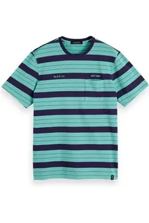 Scotch&Soda T-Shirt Herren T-Shirt Washed Crewneck 155411 grün L