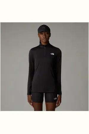 The North Face Funktionsshirt Flex Slim Langarm-Top mit 1/4-langem RV für Damen (1-tlg) schwarz L