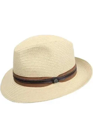 Bugatti Fedora Papier Kopfbedeckung (1-St) gelb 57