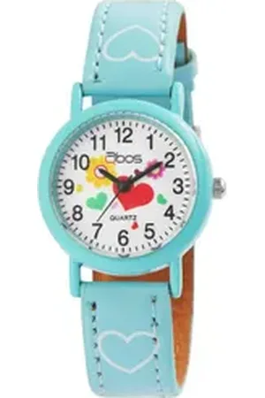 QBOS Quarzuhr Luca Kinderuhr mit Lederimitationsarmband, Mädchen (4900002), Kinder Armbanduhr
