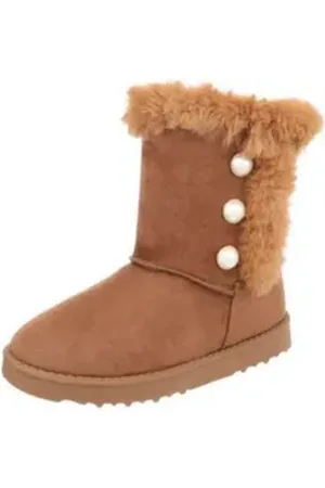 AvaMia Damen Winter Schuhe Boots Damenstiefel Winterstiefel Fellstiefel warm Winterstiefel Fellstiefel warm Fell Camel Grau Schwarz Braun« Winterstiefel braun 40 EU