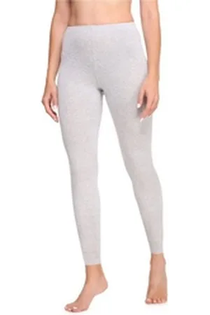 Ladeheid Leggings Damen Lange Leggings aus Viskose LA40-201 (1-tlg) elastischer Bund grau 44