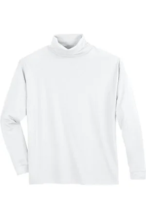 Adamo Print-Shirt Langarm-Rolli große Größen weiß weiß 6XL