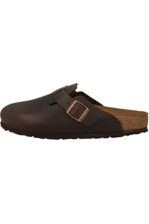 Birkenstock Boston Geöltes Nubukleder schmal Unisex Erwachsene Clog braun 39 EU