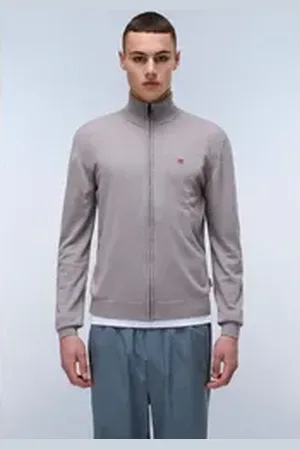 Napapijri Strickjacke DECATUR FZ 3 Mit Rundhalsausschnitt grau XXL