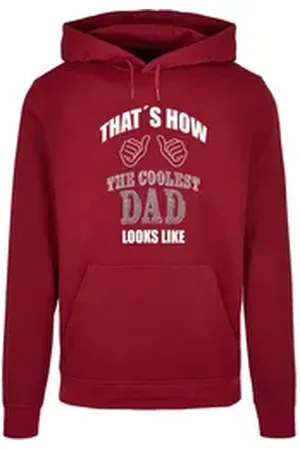Merchcode Kapuzensweatshirt Herren Coolest Dad Basic Hoody (1-tlg) rot XS