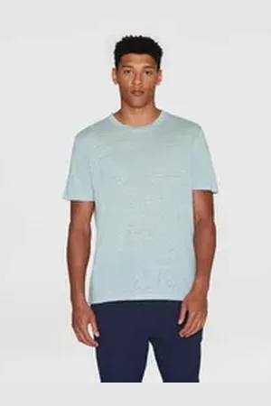 Knowledge Cotton Apparal T-Shirt Linen T-Shirt blau S