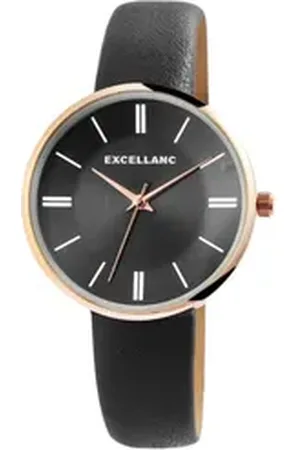 Excellanc Quarzuhr EX0320 Damenuhr mit Band aus Lederimitat, Damenuhr Lederimitat