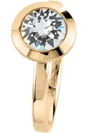 Jacques Lemans Fingerring, Swarovski-Kristall goldfarben 52
