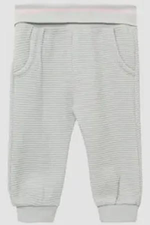 QS by s.Oliver Leggings Weiche Sweat-Hose mit Waffelstruktur grau 80