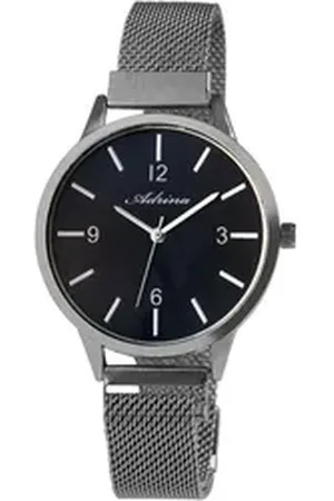 Adrina Quarzuhr AR0036 Damenuhr mit Edelstahl-Milanesearmband, Damenuhr Edelstahl