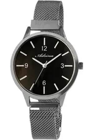 Adrina Quarzuhr AR0036 Damenuhr mit Edelstahl-Milanesearmband, Damenuhr Edelstahl