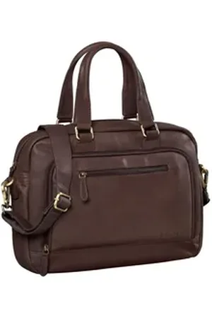 STILORD Laptoptasche "Catherine" Leder Businesstasche Damen 13.3 Zoll braun