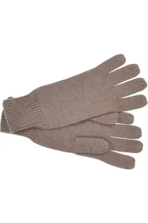 Seeberger Strickhandschuhe Strick Fingerhandschuhe in weichem Garn 18801-0 braun