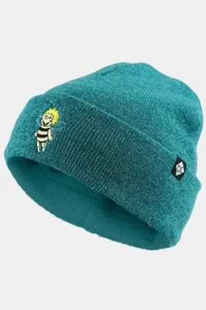 Bavarian Couture Strickmütze Strickmütze mit "Biene Maja" Motiv für Kinder blau