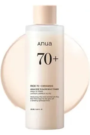 ANUA Toner Rice 70 Glow Milky Toner 250ml – Feuchtigkeit & strahlender Teint schnell einziehend, ohne künstliche Duftstoffe, alkoholfrei, parabenfrei, feuchtigkeitsspendend, hautberuhigend, aufhellend, nicht fettend