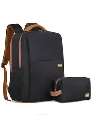 Kono Laptoprucksack Wasserabweisender Reisetasche mit USB – Business Reisetasche, 2-teilig braun|schwarz
