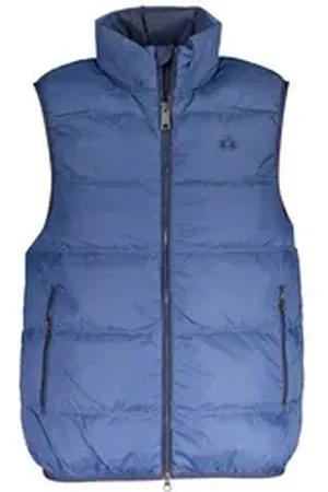 La Martina Outdoorjacke Ärmelloses Herrenhemd Blau - Kontraste, Stickerei & Taschen 2XL
