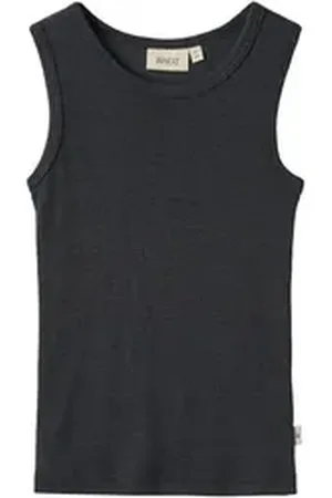 WHEAT Tanktop Wool Singlet Iggy aus reiner Merinowolle blau 104
