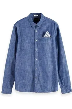 Scotch&Soda Kurzarmhemd Herren Hemd Indigo Pocket Shirt 153550 blau M