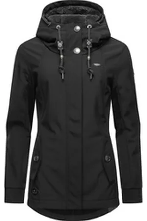Ragwear Softshelljacke Monadde Softshell Praktische wasserabweisende Softshell Damenjacke schwarz S (36)