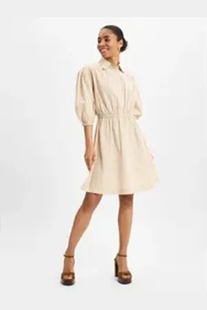 HUGO BOSS ORANGE A-Linien-Kleid Dellant beige 34
