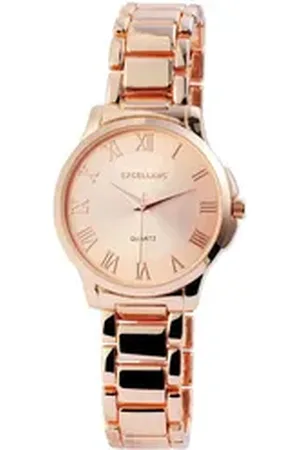 Excellanc Quarzuhr EX0192 mit Metallarmband, Mineralglas, Clipverschluss, Damenuhr Metall