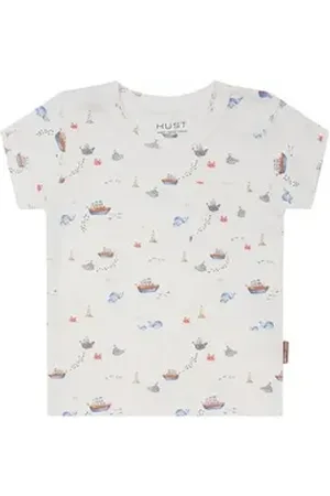 Hust & Claire T-Shirt August (1-tlg) Maritime Muster mit liebevollen Details beige 110