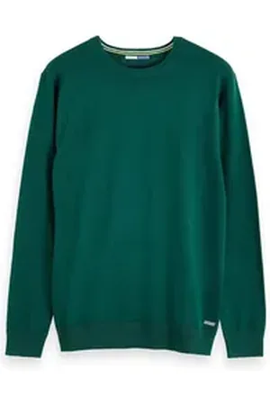 Scotch&Soda Fleecepullover Herren Pullover Ams Blauw Cashmere Crew Neck 156536 grün M
