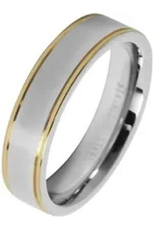Akzent Partnerring Deep Breath aus Edelstahl, bicolor, Gr. 60 - 76 (Einzeln), Herren Ring silberfarben 64
