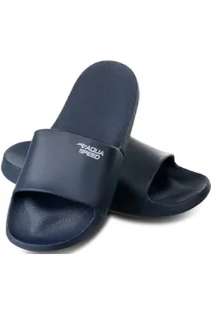 Aquaspeed OHIO Badelatschen + kl. Fasertuch Duschsandalen Badeschlappen Badepantolette blau 40