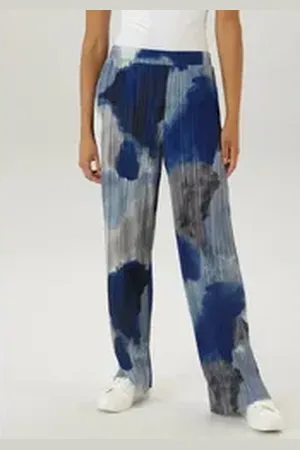 Aniston Schlupfhose mit Plissee und elastischen Bund - NEUE KOLLEKTION blau|bunt|grau|silberfarben 48