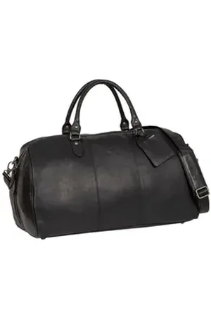 Mustang Reisetasche Travel Bag, aus echtem Leder schwarz