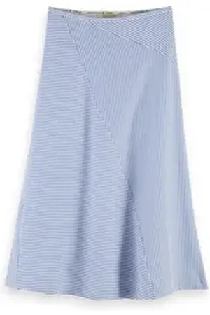 Scotch&Soda Sweatrock Damen Rock in Midi-Länge 156004 blau L
