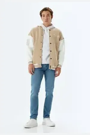 Koton Slim-fit-Jeans Normale Leibhöhe Slim blau 34/32