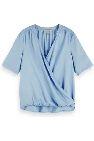 Scotch&Soda Tanktop Damen Wickeltop Wrap-Over 155937 blau XL