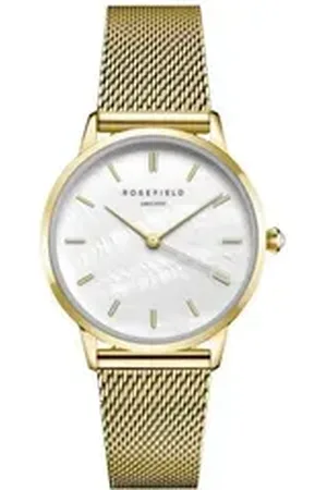 ROSEFIELD Quarzuhr Damenuhr Pearl Edit Mesh Gold Perlmutt RMGMG-R06 goldfarben