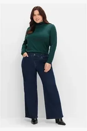Sheego Stretch-Jeans Große Größen High-Waist, im Curvy-Schnitt ELLA blau 50