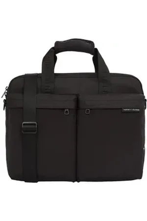 Tommy Hilfiger Laptoptasche TH ELEMENT REPREVE COMPUTER BAG, Men Messenger Bag, Henkeltasche, Umhängetasche mit Reißverschluss schwarz