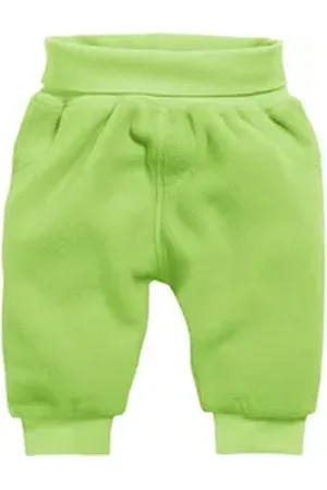 Schnizler Schlupfhose Baby Pumphose Fleece mit Strickbund grün 56