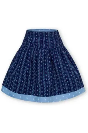Isar Trachtenkleid Mädchen Rock - VANDA - blau/hellblau blau 128