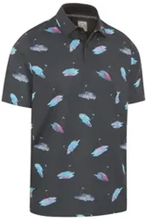 Callaway Poloshirt Golf Novelty Print Polo Herren (1-tlg) Bewegungsfreiheit weiß L