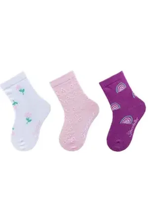 Sterntaler ® Feinsöckchen Socken 3er-Pack Blume (3-Paar, 3er-Pack) angenehm zu tragen, hautsympatisch und atmungsaktiv, im 3er-Pack weiß 26