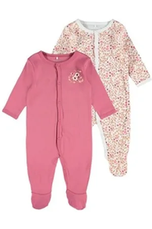 NAME IT Schlafoverall NBFNIGHTSUIT 2P W/F ROSE FLOWER rosa 92